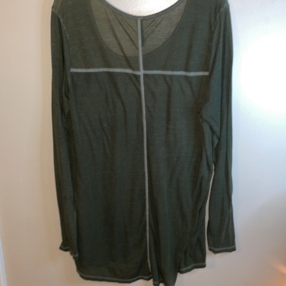 Tissue material long sleeve sheer top - Picture 3 of 6